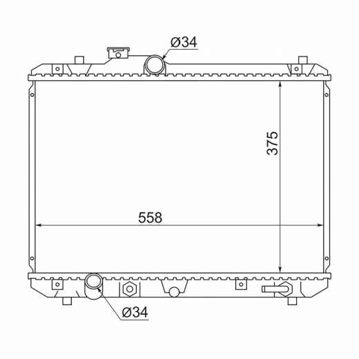 Радиатор охлаждения Suzuki Swift '04-'10 (K12B, M13A, M15A, M16A) Panda