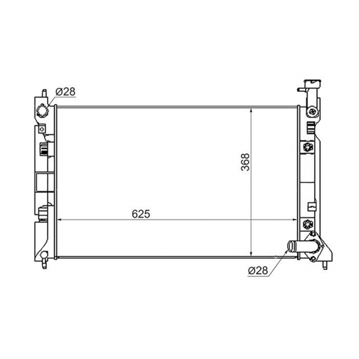 Радиатор охлаждения Mitsubishi Colt/ Plus '02-'12 (4G19, 4A90, 4A91, 4G15) Panda
