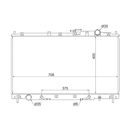 Радиатор охлаждения Mitsubishi Diamante '94-'05 (6G73, 6A13, 6G72) Panda