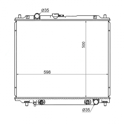 Радиатор охлаждения Mitsubishi Pajero '93-'97 (4M40-T) Panda