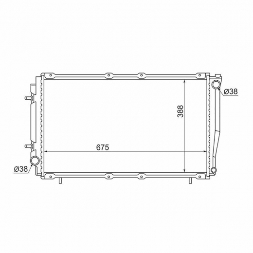 Радиатор охлаждения Subaru Legacy '93-'98/ Impreza '92-'02/ Forester '97-'02 (EJ20H, EJ20R, EJ22G, EJ207, EJ20G, EJ20K, EJ205) Panda