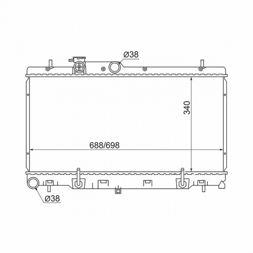 Радиатор охлаждения Subaru Impreza '00-'07/ Legacy '97-'03 (EJ204, EJ202, EJ254, EJ251, EJ201) Panda