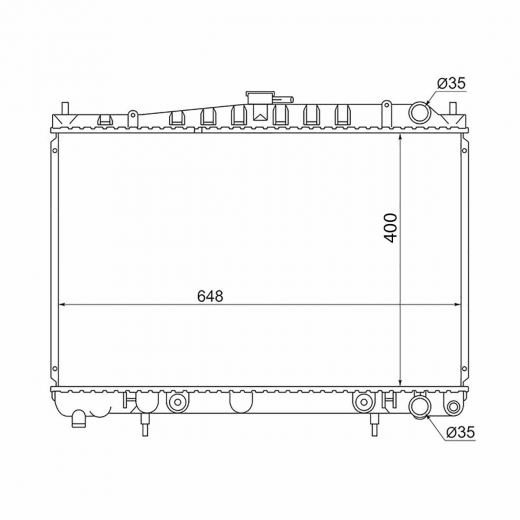 Радиатор охлаждения Nissan Skyline/ Laurel '93-'02 / Stagea '96-'01 (RB20E, RB25DE, RB25DET, RB20DE) Panda