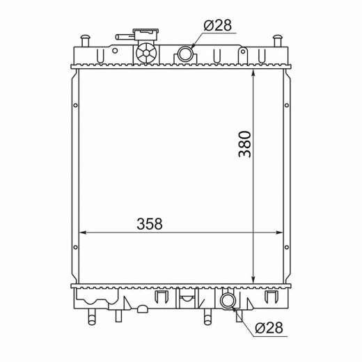Радиатор охлаждения Nissan March '92-'02 (CG10DE, CG13DE, CGA3DE) AT Panda