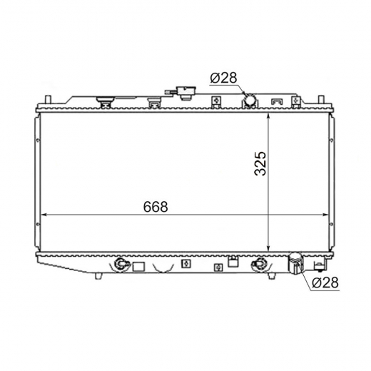 Радиатор охлаждения Honda Civic Shuttle '87-'96 (D15B, ZC) Panda