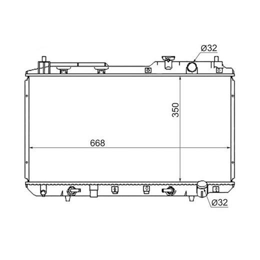 Радиатор охлаждения Honda Orthia/ CR-V '95-'02 (B20B, B20Z2, B18B) Panda
