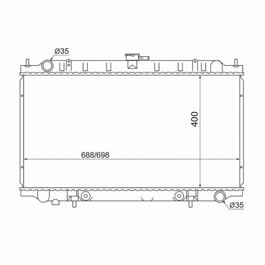 Радиатор охлаждения Nissan Maxima/ Cefiro '94-'00 (VQ20DE, VQ30DE, VQ25DE) Panda