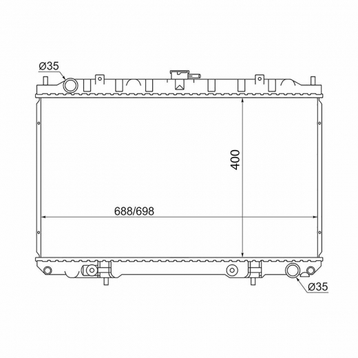 Радиатор охлаждения Nissan Maxima '00-'06/ Cefiro '98-'03 (VQ20DE, VQ30DE, VQ25DD) Panda