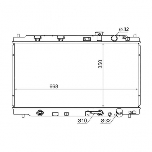 Радиатор охлаждения Honda Integra '93-'01 (ZC, B18C, B18B) Panda