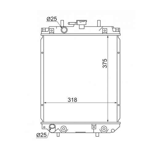 Радиатор охлаждения Toyota Duet/ Daihatsu Storia '98-'04/ YRV '00-'05 (EJ-VE, K3-VE, EJ-DE, JC-DET) Panda