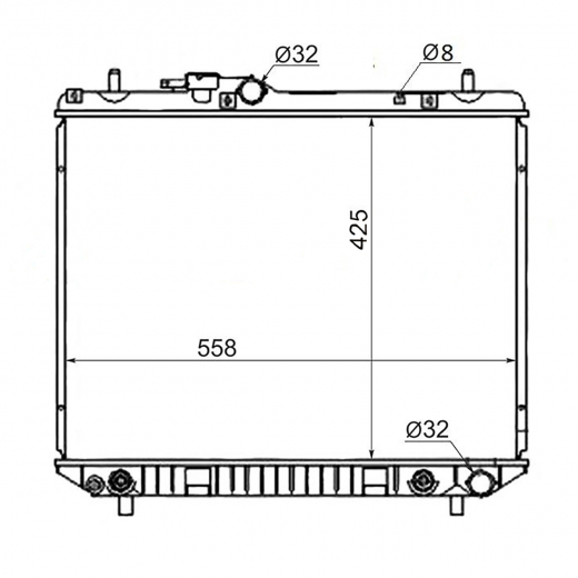 Радиатор охлаждения Toyota Cami '99-'06/ Daihatsu Terios '97-'05/ Terios Kid '98-'12  Panda