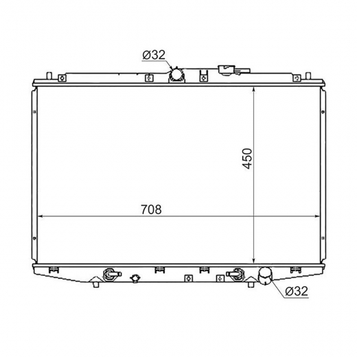 Радиатор охлаждения Honda Odyssey '99-'03 (F23A) Panda