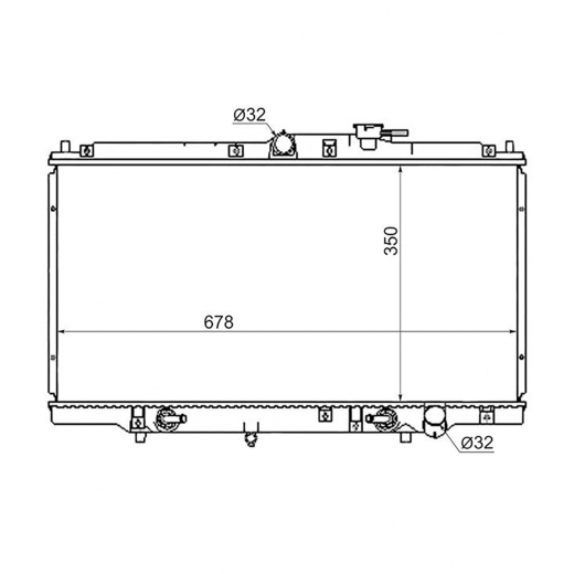 Радиатор охлаждения Honda Prelude '96-'00/ Accord '93-'97 (F22B, H22A, F18B, F20B, F22B) Panda