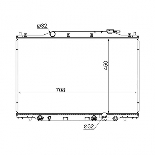 Радиатор охлаждения Honda Stepwgn '01-'03 (K20A) AT Panda 