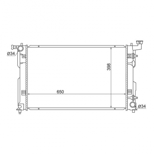Радиатор охлаждения Toyota Vista/ Ardeo '98-'03 (1ZZ-FE, 3S-FSE, 3S-FE, 1AZ-FSE) Panda