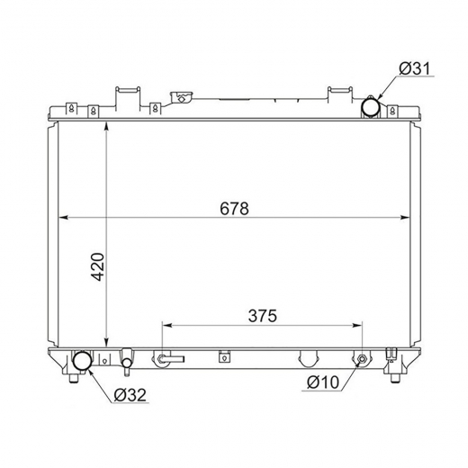 Радиатор охлаждения Toyota Liteace/ Townace Noah '96-'01 (3S-FE) Panda