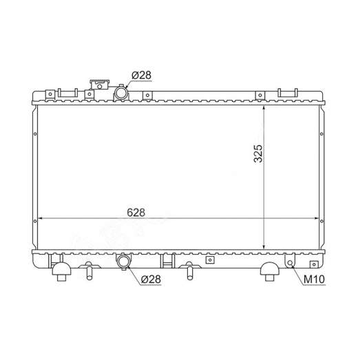Радиатор охлаждения Toyota Tercel/ Cynos / Corolla II / Corsa / Starlet '94-'99 / Raum '97-'03 (4E-FE, 5E-FE, 5E-FHE) Panda