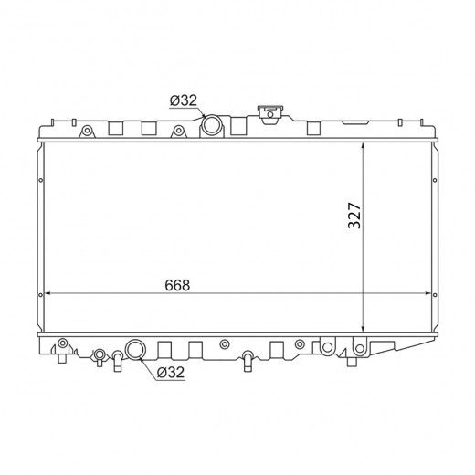 Радиатор охлаждения Toyota Corolla/ Sprinter / Levin / Trueno / Carina / Corona '87-'92 / Carib '89-'95 (5A-F, 5A-FE, 5A-FHE, 4A-GE, 4A-FE, 4A-FHE, 2E, 3E) Panda