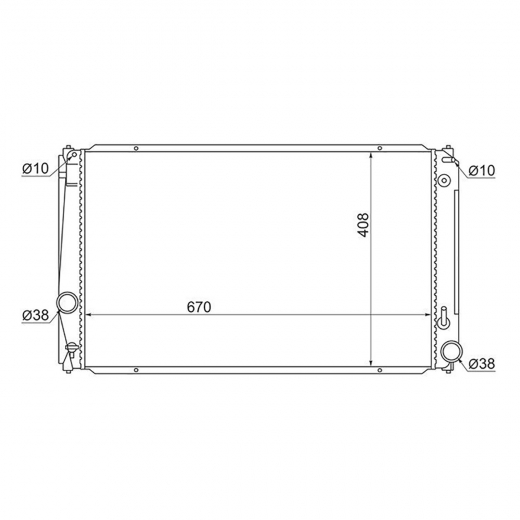 Радиатор охлаждения Toyota Rav4 '05-'16/ Vanguard '07-'13/ Estima '06-'18/ Alphard '08-'15 (2AZ-FE, 1AZ-FE, 3ZR-FE, 3ZR-FAE, 2AZ-FXE) Panda