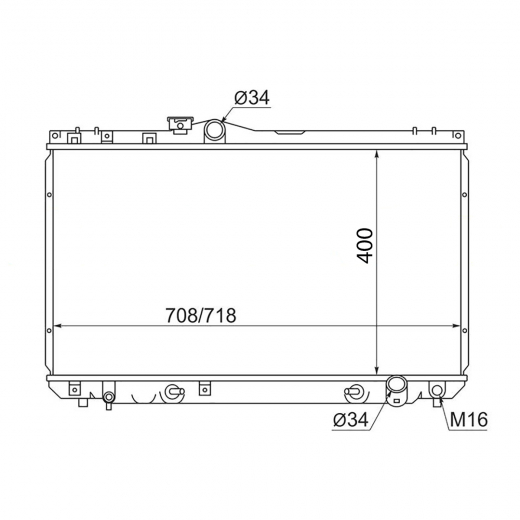 Радиатор охлаждения Toyota Mark II/ Chaser / Cresta '92-'96 (1G-FE, 1JZ-GE, 2JZ-GE) Panda