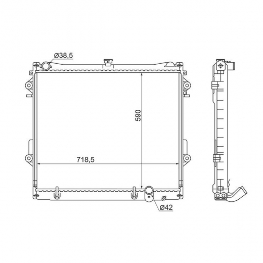 Радиатор охлаждения Toyota Land Cruiser/ Lexus LX '07-'15 (3UR-FE, 2UZ-FE,1UR-FE) Panda