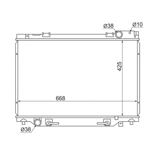 Радиатор охлаждения Toyota Estima/ Lucida / Emina '92-'00 (2TZ-FE, 2TZ-FZE, 3C-T, 3C-TE) Panda