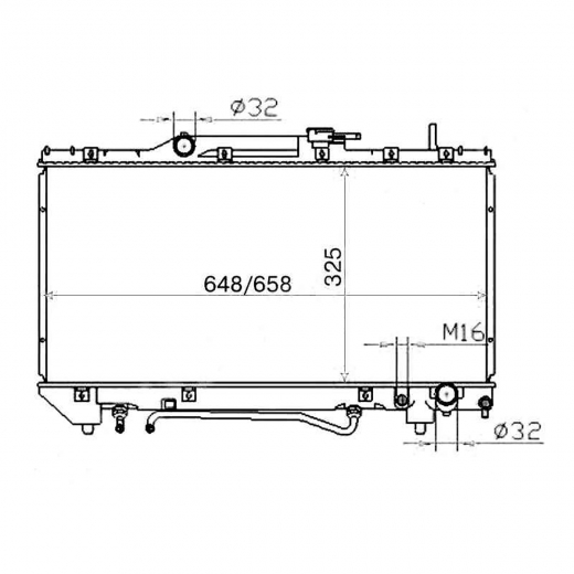 Радиатор охлаждения Toyota Caldina/ Corona / Carina / E '92-'96 (4S-FE, 3S-FE, 3S-GE) Panda
