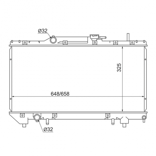 Радиатор охлаждения Toyota Caldina/ Carina / Corona '92-'96 (5E-FE, 5A-FE, 4A-FE, 7A-FE) Panda