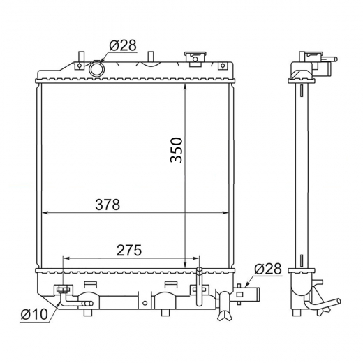 Радиатор охлаждения Mazda Demio '99-'02 (B3-E, B5-E) Panda
