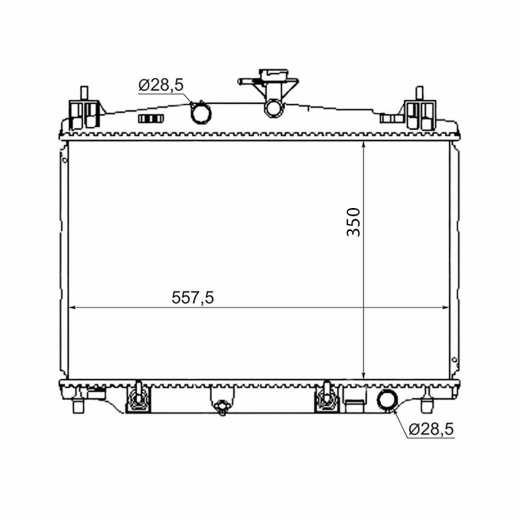 Радиатор охлаждения Mazda Demio '07-'14 (P3-VPS, ZJ-VE, ZJ-VEM, ZY-VE) CVT, Panda