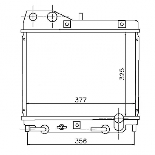 Радиатор охлаждения Honda Fit '01-'04 (L13A, L15A) CVT Panda