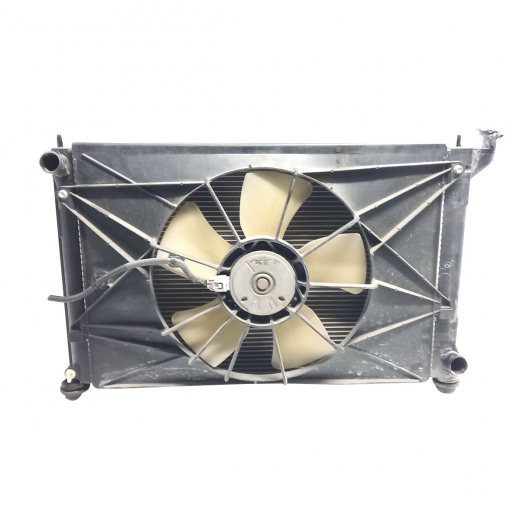 Радиатор охлаждения Toyota Allion '01-'07/ Opa '02-'05/ Premio '01-'07/ Wish '03-'09 (1ZZ-FE) AT без охлаждения КПП, 1 вентилятор контрактный в сборе 