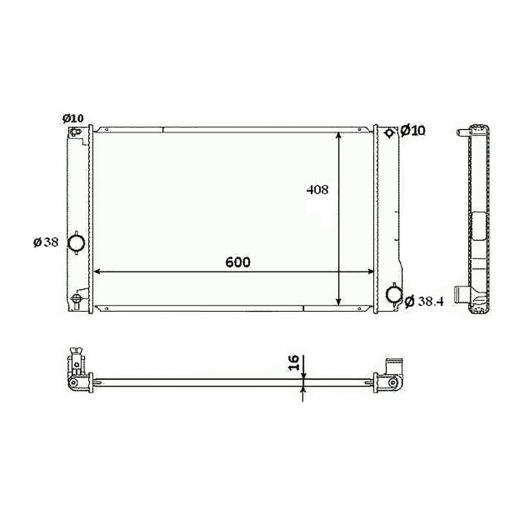 Радиатор охлаждения Toyota Prius '09-'15 (2ZR-FXE) CVT контрактный в сборе