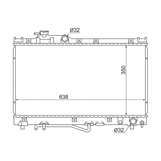 Радиатор охлаждения Toyota ED/ Exiv / Celica / Curren '93-'99 (3S-FE, 3S-GE, 4S-FE) AT контрактный в сборе