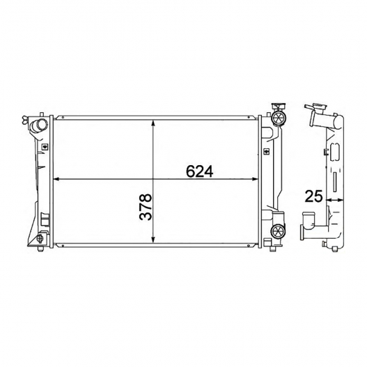 Радиатор охлаждения Toyota Avensis '03-'08 (1AZ-FSE, 2AZ-FSE) AT без охлаждения КПП контрактный в сборе