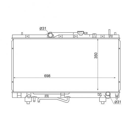 Радиатор охлаждения Toyota Caldina/ Carina / Corona Premio '96-'01 (3S-FE, 3S-FSE) AT контрактный в сборе