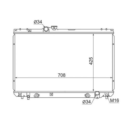 Радиатор охлаждения Toyota Crown '95-'01 (1JZ-GE, 2JZ-GE) AT контрактный в сборе