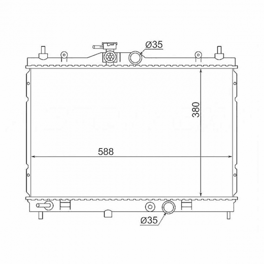 Радиатор охлаждения Nissan AD/ Expert / Wingroad '05-'16 / Tiida / Latio / Bluebird Sylphy '05-'12 (HR15DE, MR18DE, HR16DE, MR20DE, CR12DE) AT контрактный в сборе