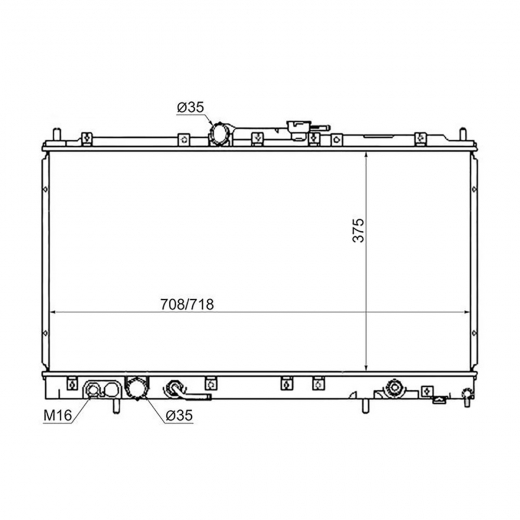 Радиатор охлаждения Mitsubishi Galant/ Legnum '96-'99 (4G93, 6A13-T, 6A12) MT 2 вентилятора контрактный в сборе