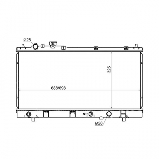 Радиатор охлаждения Mazda Familia/ 323/ Astina/ Protege '98-'04 (B3-ME, ZL-DE, ZL-VE, FS-ZE, FP-DE, ZM-DE) AT контрактный в сборе