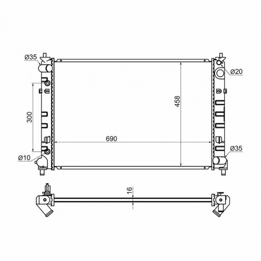 Радиатор охлаждения Mazda MPV '02-'06 (L3-DE) AT контрактный в сборе