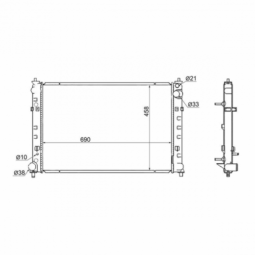Радиатор охлаждения Mazda MPV '02-'06 (AJ-DE) AT контрактный в сборе