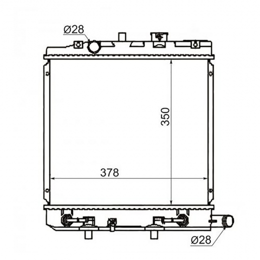 Радиатор охлаждения Mazda Demio '96-'99 (B3-ME, B5-ME) AT контрактный в сборе