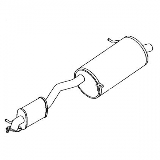 Глушитель Mazda Verisa '04-'15/ Demio '02-'07 (ZY-VE, ZJ-VE) 2WD (в сборе с резонатором) Контрактный