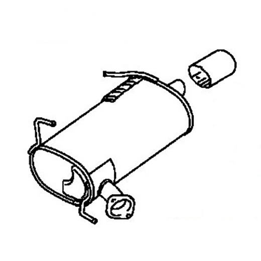 Глушитель Mitsubishi Outlander '05-'12 (4B12, 4N14, 4B11)  Контрактный