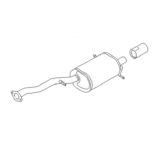 Глушитель Subaru Forester '02-'07 (EJ202, EJ201, EJ251) Контрактный