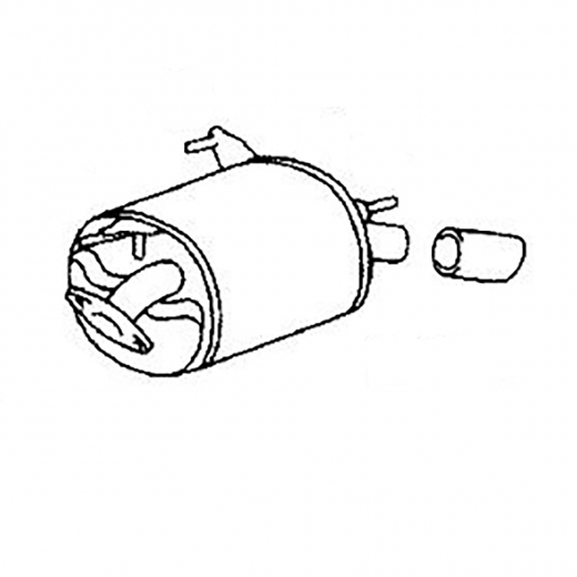 Глушитель Toyota Voxy/ Noah '01-'07/ Ipsum '01-'09 (1AZ-FSE, 2AZ-FE) 4WD Контрактный