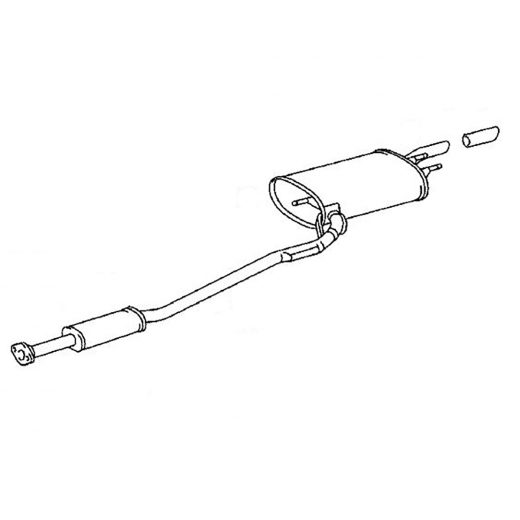 Глушитель Toyota Caldina '92-'97/ Carina/ Carina E/ Corona '92-'96 (4S-FE, 2C, 3S-FE, 7A-FE, 2C-T, 5A-FE, 4A-FE, 3S-GE) 2WD (в сборе с резонатором) Контрактный