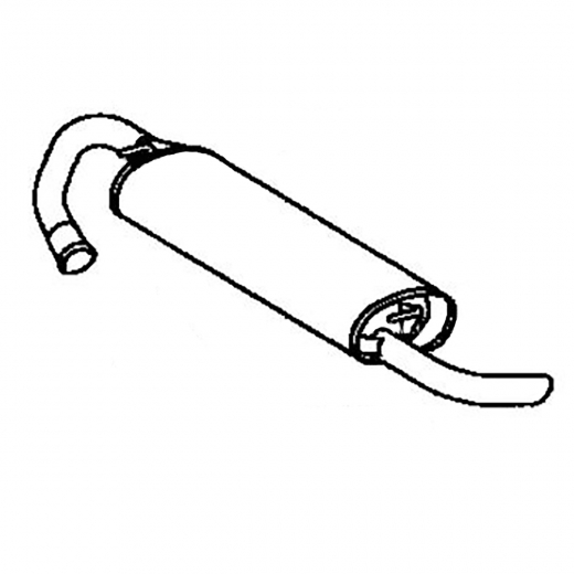 Глушитель Toyota Allex/ Runx '01-'06 (1NZ-FE, 1ZZ-FE) 4WD  контрактный