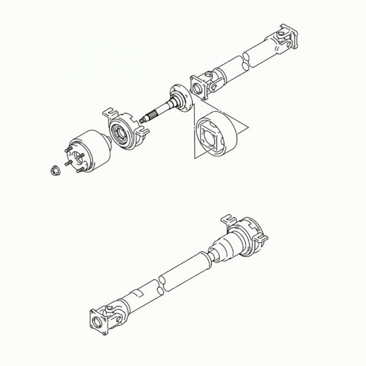 Карданный вал Suzuki Chevrolet Cruze '01-'08/ Swift '00-'05/ Kei '98-'09 (M13A, M15A, K6A-T) 4WD задний контрактный